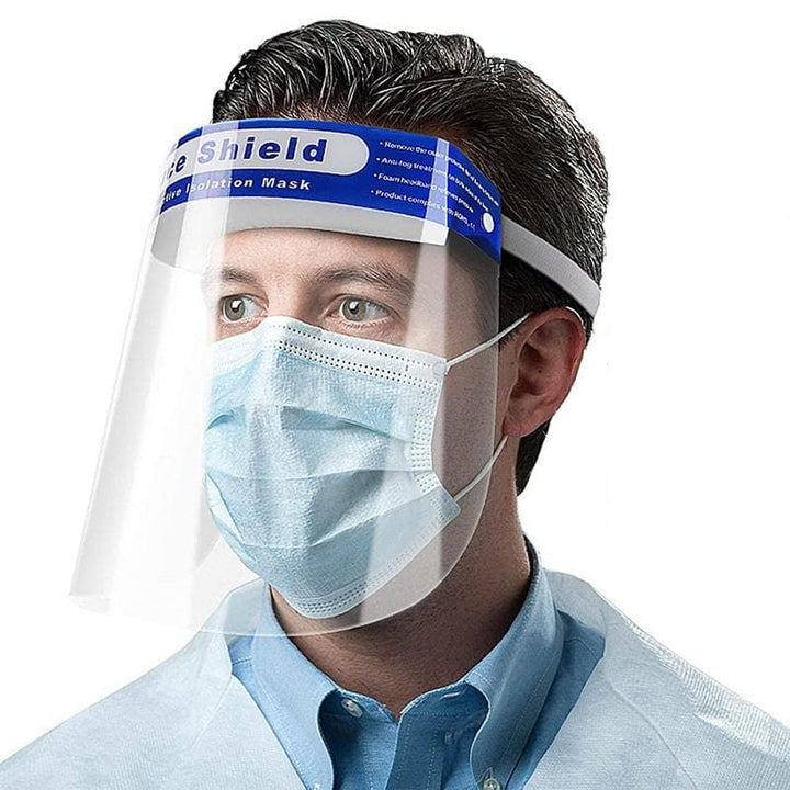 13" W x 9" H Wrap-around Plastic Face Shields (150 pcs) $2.04/unit - Co-Defend